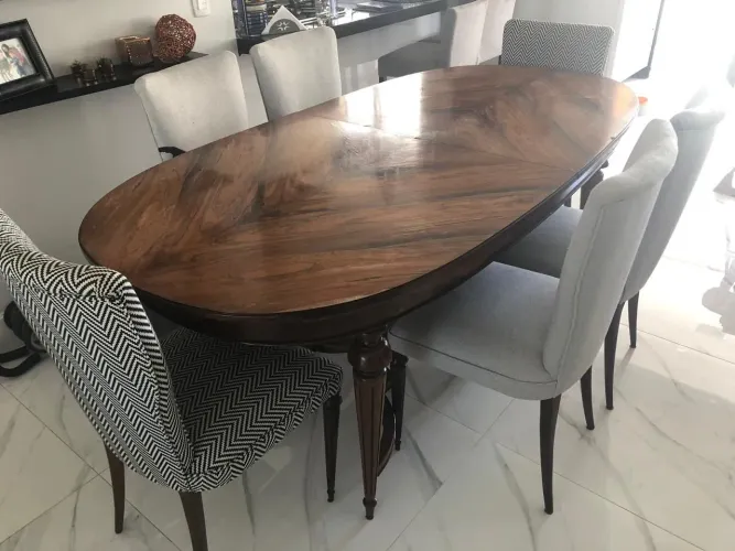 Mesa de jacarandá 1940 + cadeiras