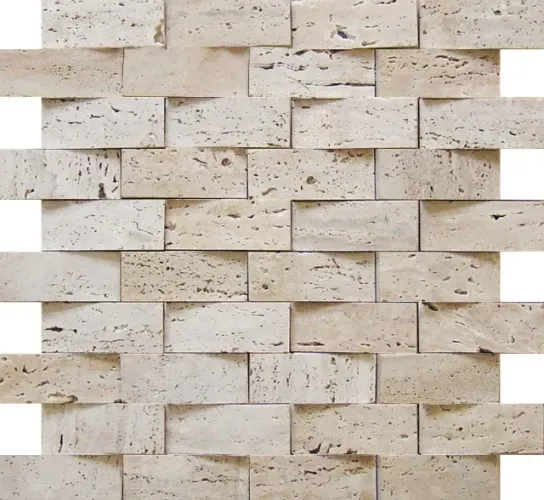 Lote com 3,60m2 mosaico em travertino 30x30cm