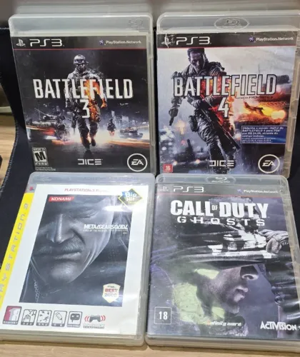 Lote Coletânea de 4 Jogos de Ação e Estratégia para PS3 - Mídia Física
