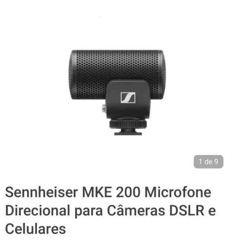 Microfone Supercardioide Mke200 Preto Sennheiser
