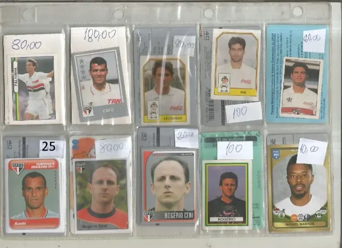 FIGURINHAS JOGADORES SAO PAULO VARIOS ANOS - SO KRAQUES