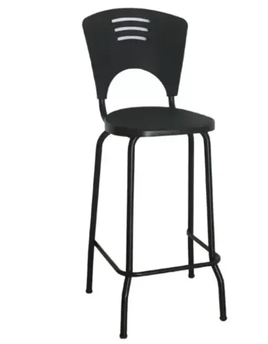 Banqueta Alta Polipropileno - Cor preta