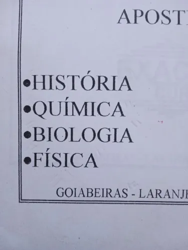 História, Química, Biologia e Física - Apostila