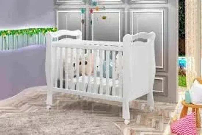 Berço Mini Cama Alvin Branco J.A Moveis - Entrega Rápida! 