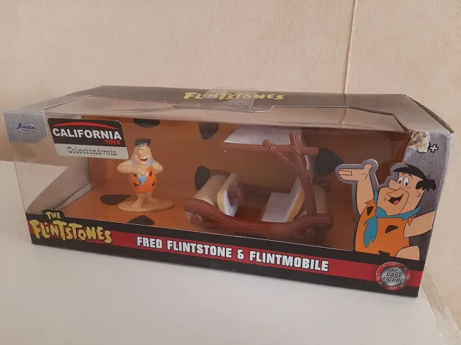 Fred Flintstone & Flintmobile - Colecionável Jada
