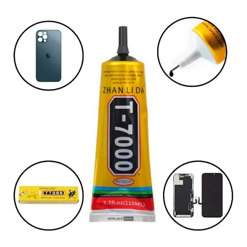 Cola Adesiva Para Manutenção Tela Reparo Display de Celular 110ml Preto - Bulaien T-7000