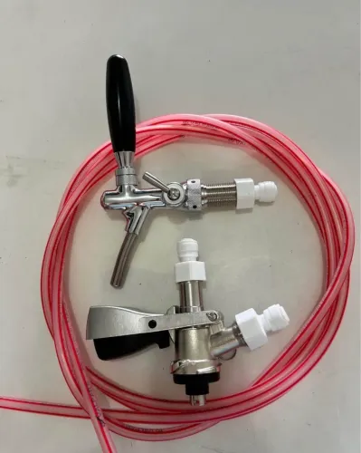 Kit chopp - torneira + extratora + engate + mangueira atóxica 3 metros