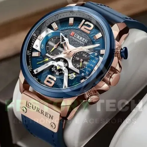 Relógio Social Casual Curren - Robustez, conforto e elegância