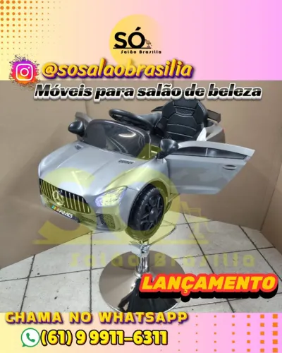 Cadeira de Barbeiro Infantil Carrinho - lançamento