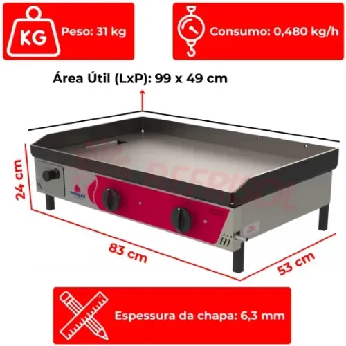 CHAPA 80 CM NOVA