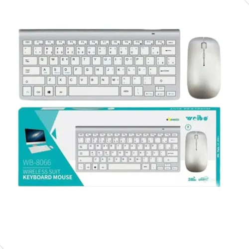 Kit Teclado e Mouse Sem Fio WB-8066 - Novo