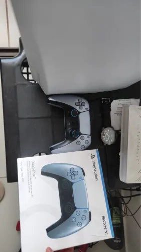 PlayStation Fat 1Tera Controle Prata Caixa