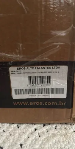 Alto falante EROS 3K3 de 18 NOVO na caixa