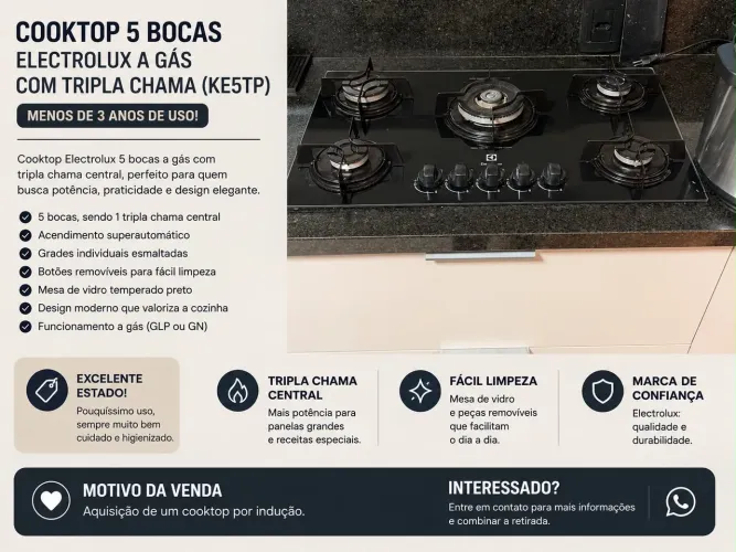 Vendo Fogão Cooktop