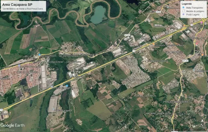 Area Industrial comercial com 104.000 Mts - Caçapava - SP