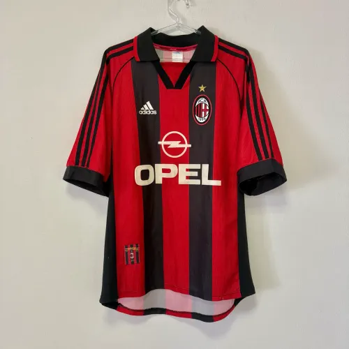 Camisa oficial do AC Milan de 1998 de fabricação italiana