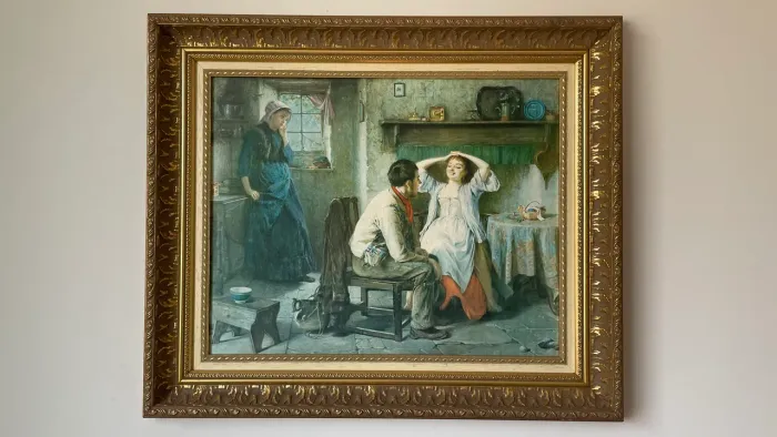 Pintura Ciúme e Paquera , 1874, óleo sobre tela