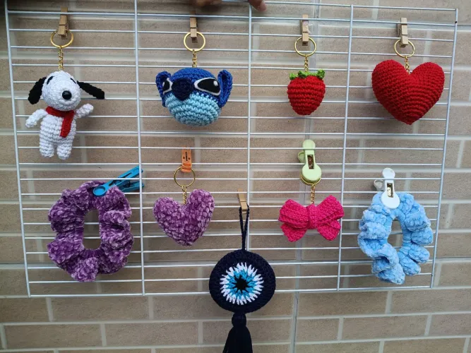 Chaveiro de amigurumi