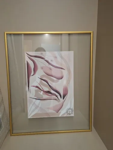 Quadro Dalton Albertin 53x64 cm com Moldura Dourada e Vidro