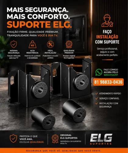 SUPORTE DE TV COM INSTALAÇÃO