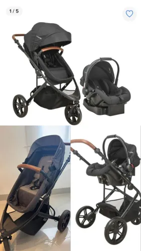 Carrinho De Bebê Trek Com Bebê Conforto E Base - Kiddo