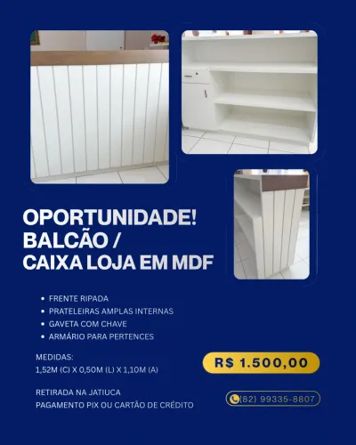 Balcão caixa loja MDF