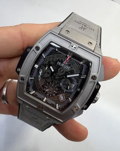 Hublot Spirit Of Big Bang 42mm, Aço Mostrador Preto Esqueleto