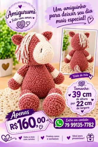 Cavalo amigurumi