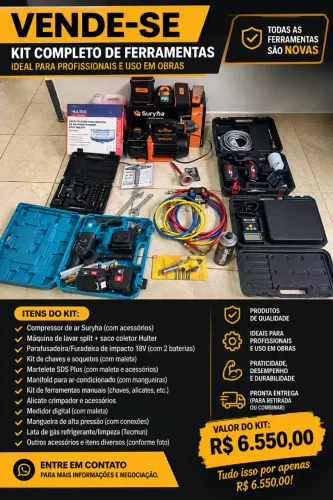 Kit Ferramentas para Ar Condicionado