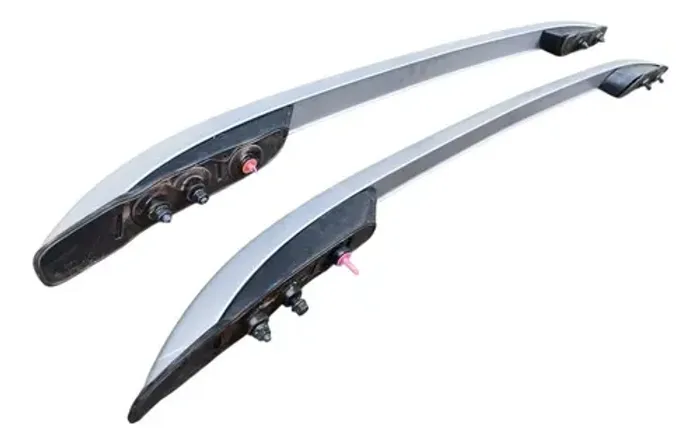 Par Rack Teto Lado Original Nissan Frontier 2018 A 2025 Prata E Preto