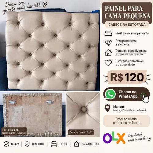 Painel para cama pequena