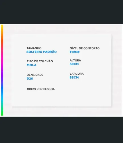Cama Box Ortobom Solteiro + Colchão de Molas - NOVA, Nunca Usada