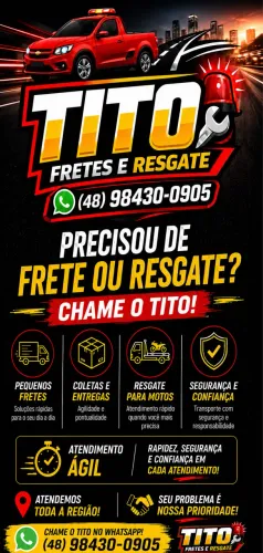 Pequenos fretes e resgate para motos na grande Florianópolis
