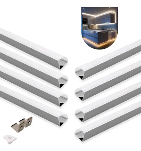 Perfil de LED de Canto Alumínio Branco 8m 16x16mm - Novo na Caixa