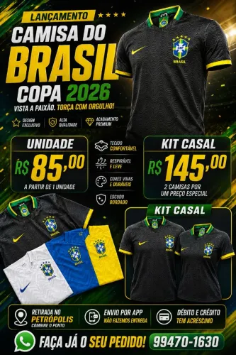 KIT CASAL CAMISA DO BRASIL MODELO 3D