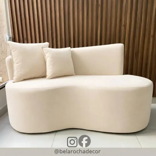 Sofá Orgânico Veludo 160cm Ideal para Recepção Novo