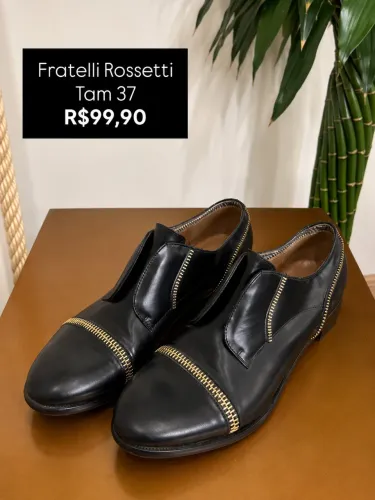 Sapato Fratelli Rossetti Couro Preto Tam 37 