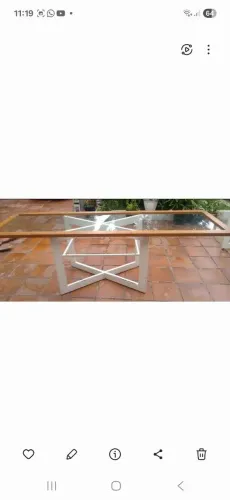 Base para mesa ferro galvanizado