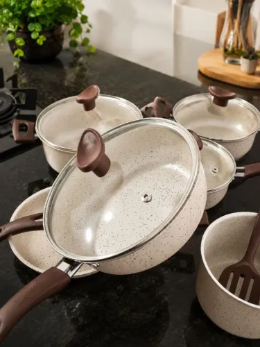 Conjunto de Panelas Antiaderente 10 Peças