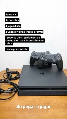 VENDO PS4 1T 3 CONTROLES E JOGOS