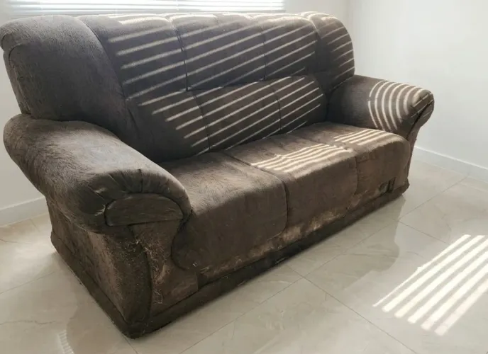 Sofá semi usado vim buscar no CPA