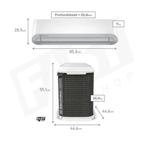 Ar Condicionado Split Hi Wall Electrolux Color Inverter 9.000 Btus - - *R$ 1.300,00*