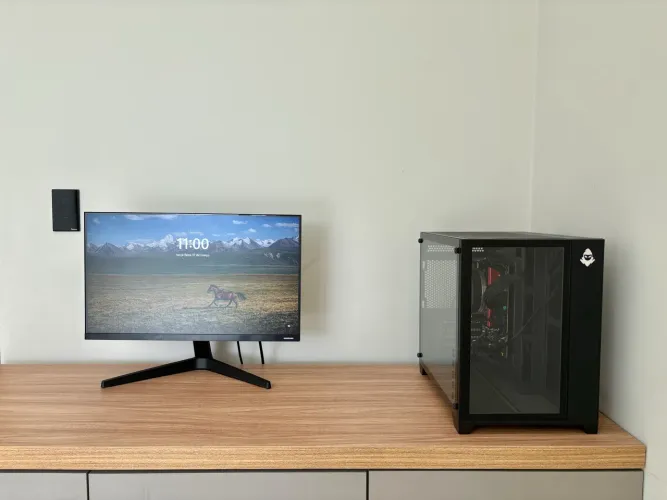 Computador PICHAU e Monitor Samsung T350; Ryzen 5 3400G; 16GB RAM;