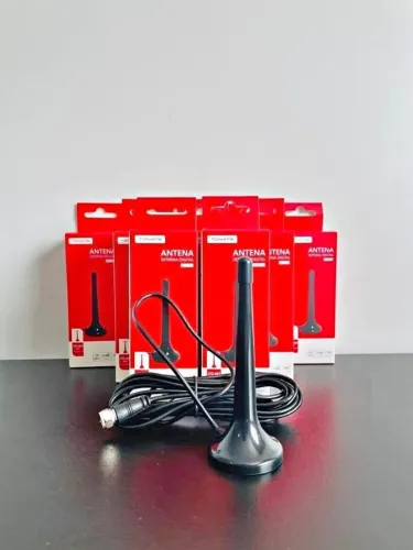 Poucas Unidades Antena Digital Interna Cabo 3 Metros Nova