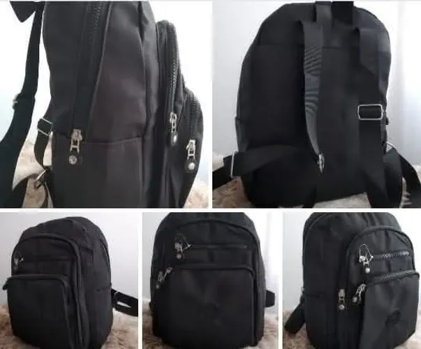 Mochila impermeável nova preta tamanho médio 