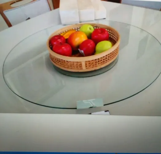Prato Giratório de Vidro para Mesa