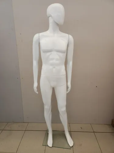 Manequim Masculinoc/ base branco fibra