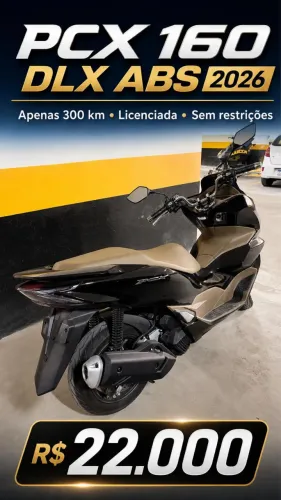 HONDA PCX 160 DLX ABS 2026 - 300 km, praticamente zero KM!