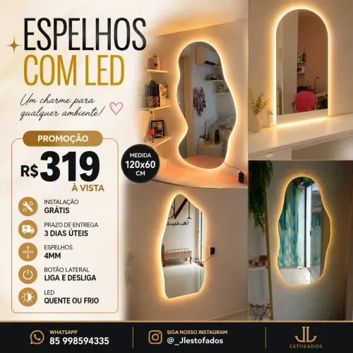 ESPELHOS COM LED