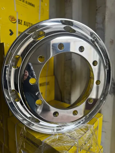 RODA DE ALUMÍNIO FORJADA ARO 22.5 10 FUROS CAMINHÃO E ÔNIBUS